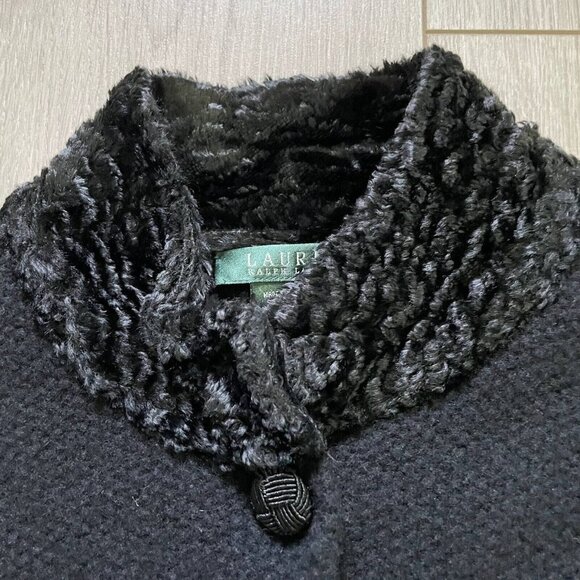 Lauren Ralph Lauren Button-Up Jacket Women's X-Large Black Long Sleeves - Picture 4 of 9